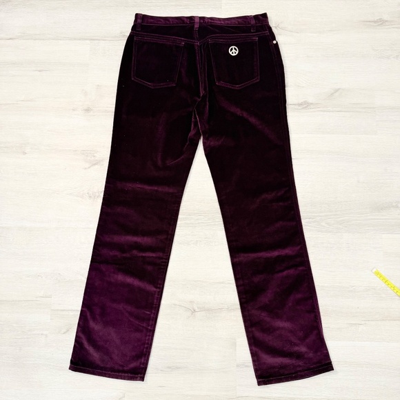 Vintage MOSCHINO Men’s Purple Velvet Jeans Size 34 - Picture 11 of 13
